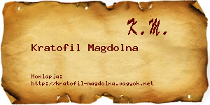Kratofil Magdolna névjegykártya