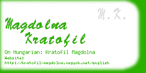 magdolna kratofil business card